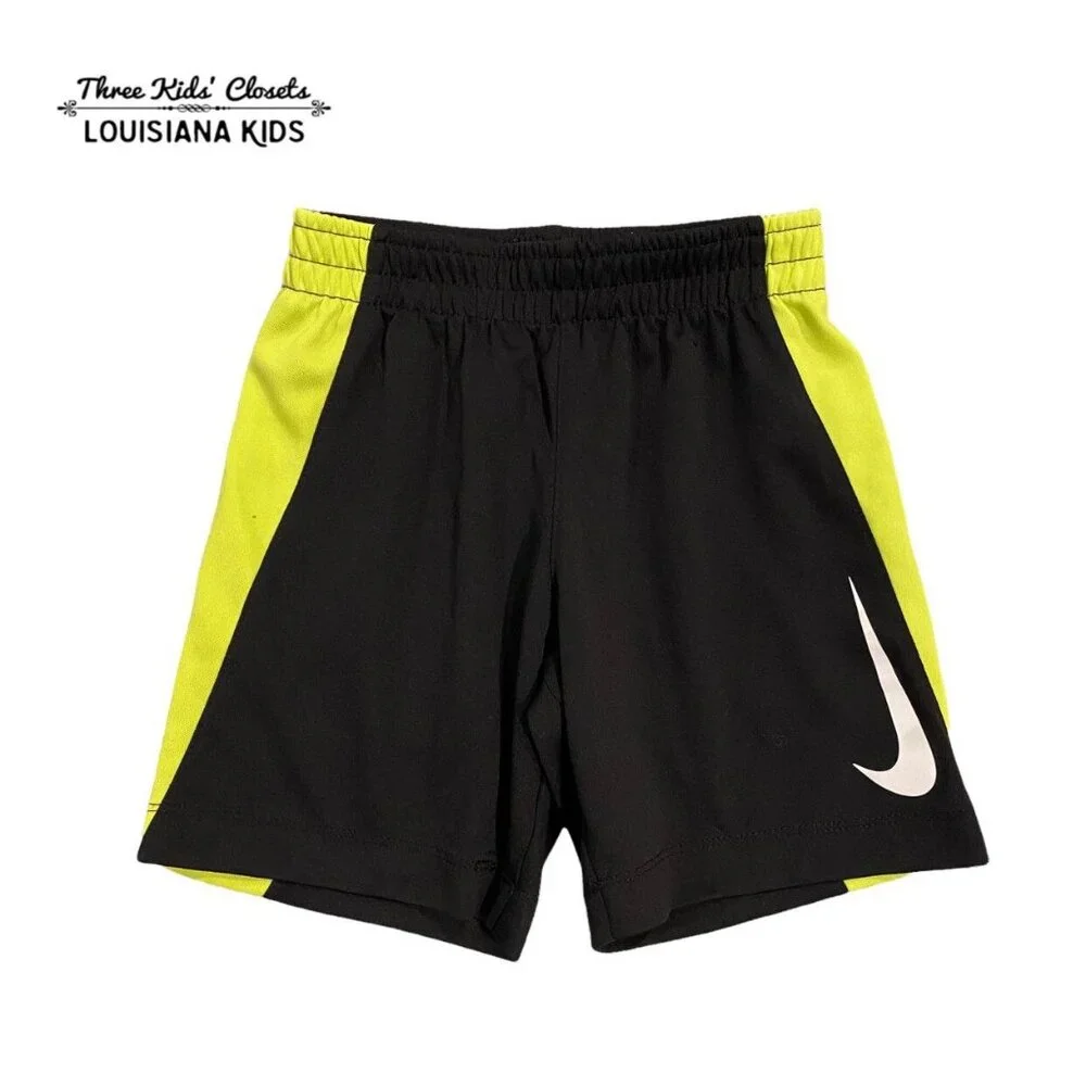Nike 4T Black & Neon Yellow Athletic Shorts